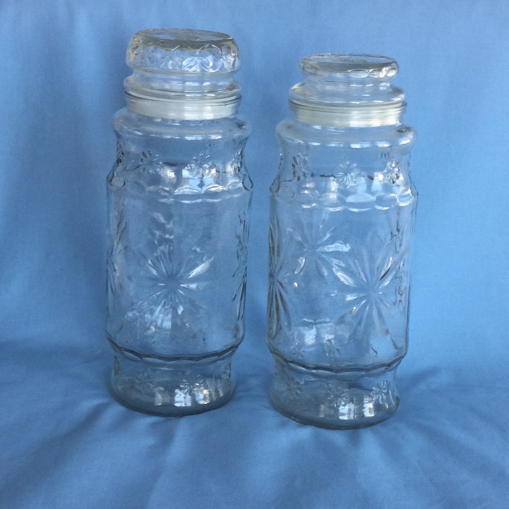 TWO Mr Peanut jars both from 1980.